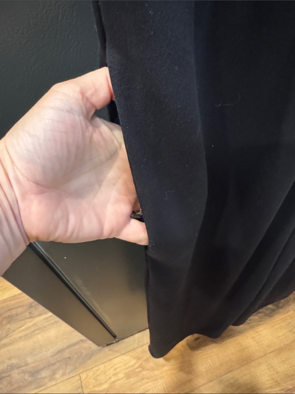 Classic Black Jumpsuit with Button-Loop Back - Picture 5 of 6